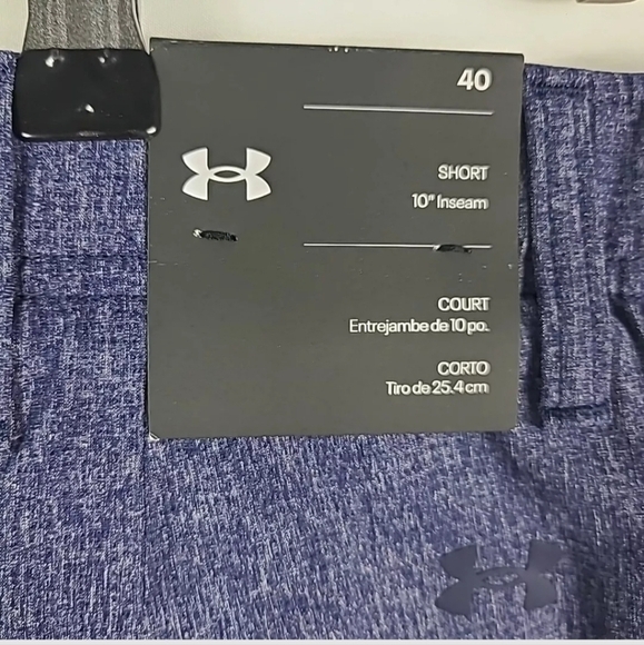 NEW UNDER ARMOUR Men's Size 40 Golf Vented Shorts Blue 10" Inseam 4 Stretch - Picture 4 of 6